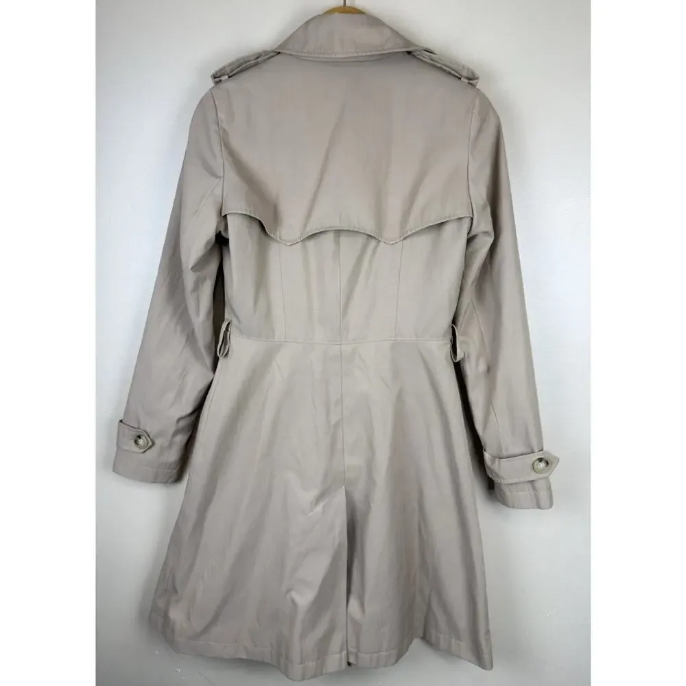 Lauren Ralph Lauren Trench Coat Women’s Size XXS Tan Double Breasted minimalist